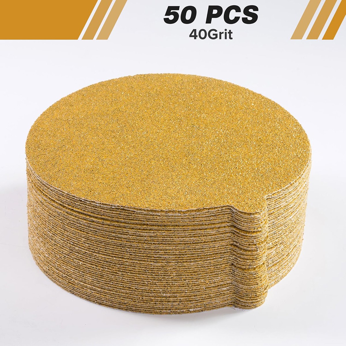6 inch PSA Sanding Disc Sandpaper 50/Roll Adhesive Sticky Back 40Grit Sand Paper
