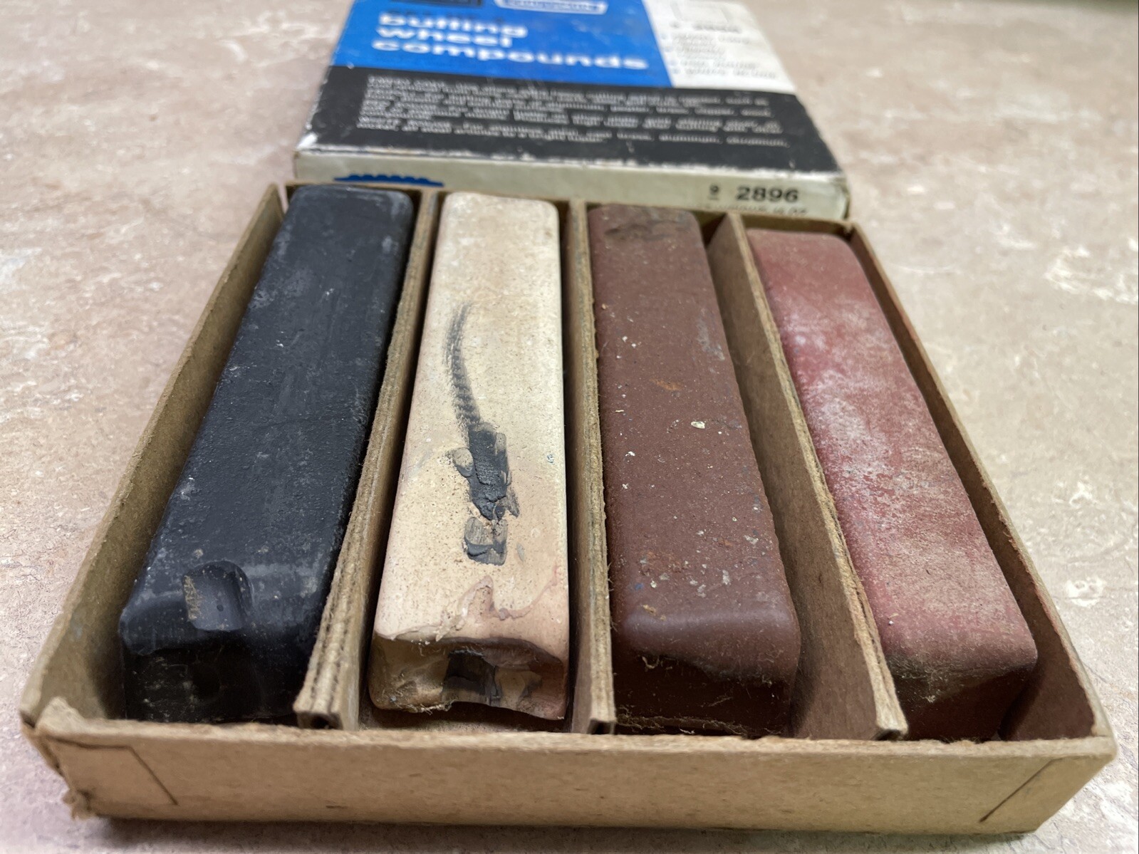 Vintage Sears Craftsman No.9-2896 Set of 4 Buffing Wheel Compounds