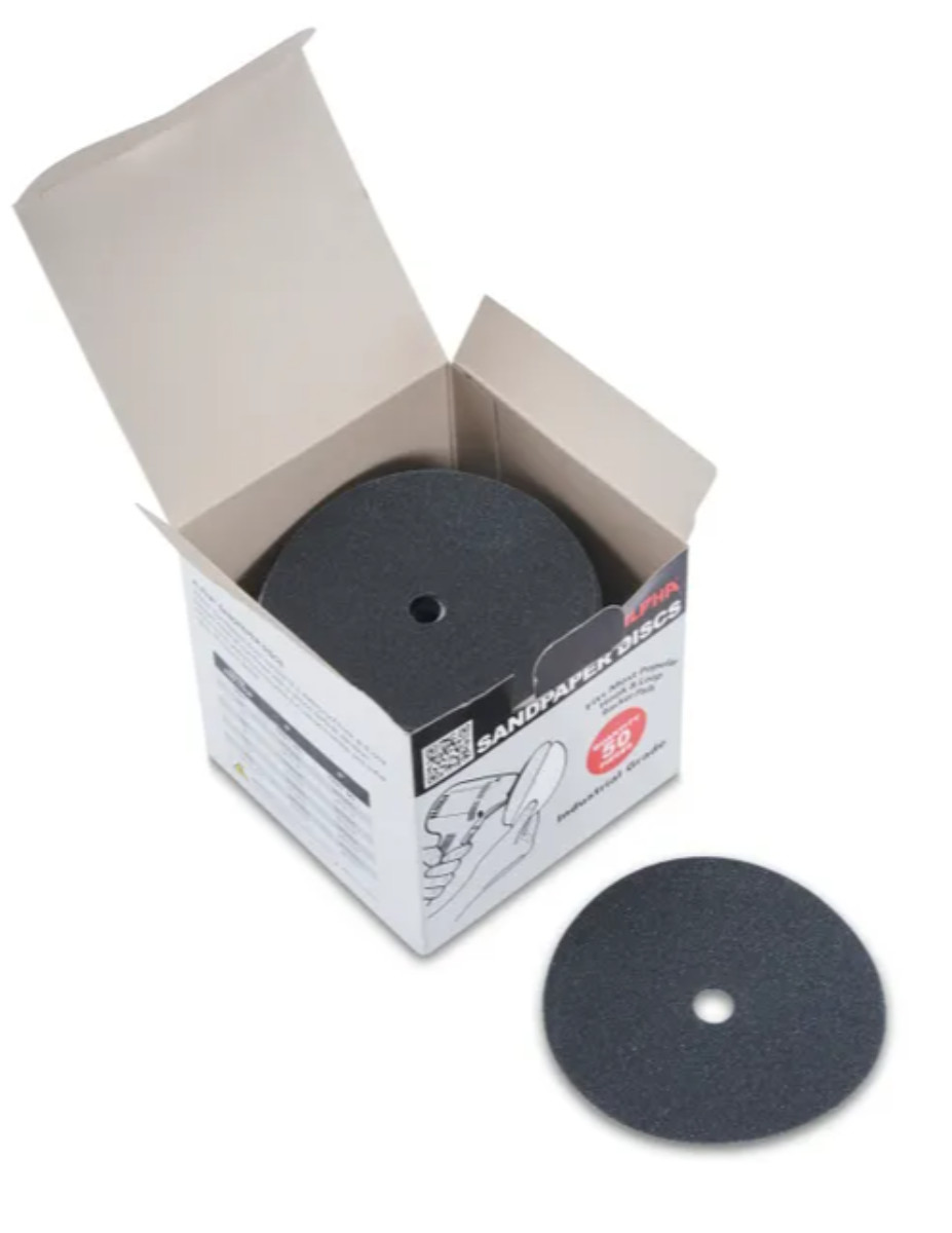 Alpha Tools Hook & Loop Silicon Carbide Sandpaper 320 grit 4″Wet/Dry for Granite