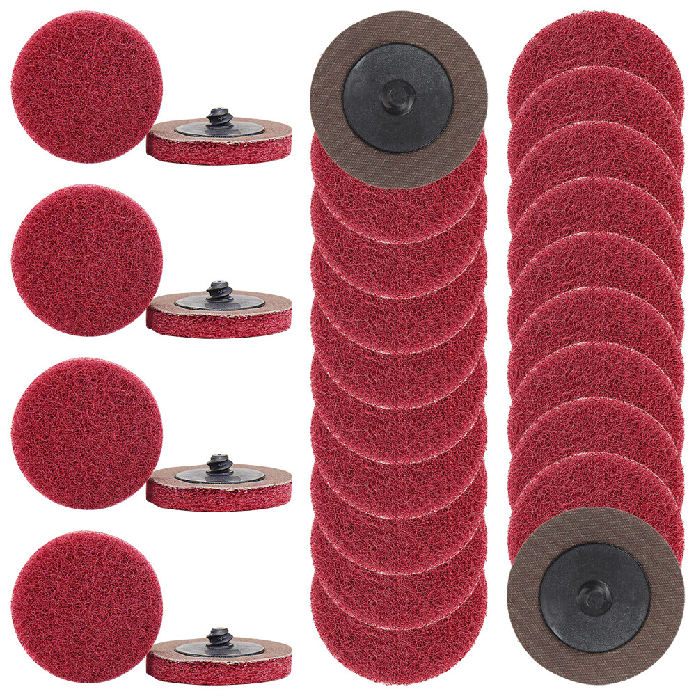 3″ Nylon Fiber Sanding Disc Roll Lock Disc Cleaning Burr Rust Paint Removal 320#
