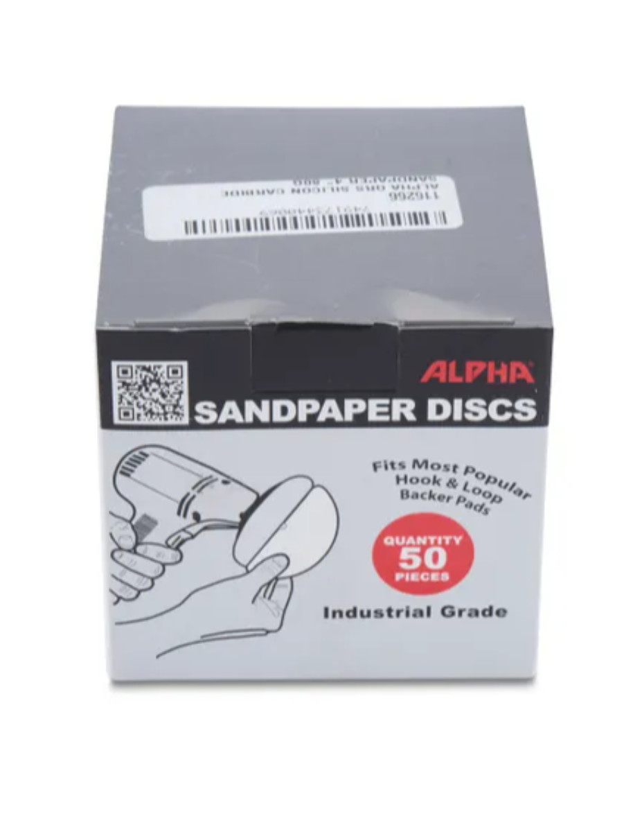 Alpha Tools Hook & Loop Silicon Carbide Sandpaper 320 grit 4″Wet/Dry for Granite