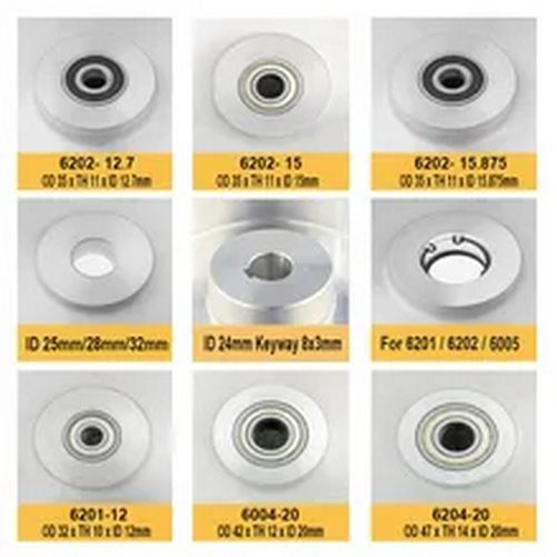 200*75*24mm Solid Rubber Contact Wheel with 8*3mm Keyslot Balanced Belt Grinder