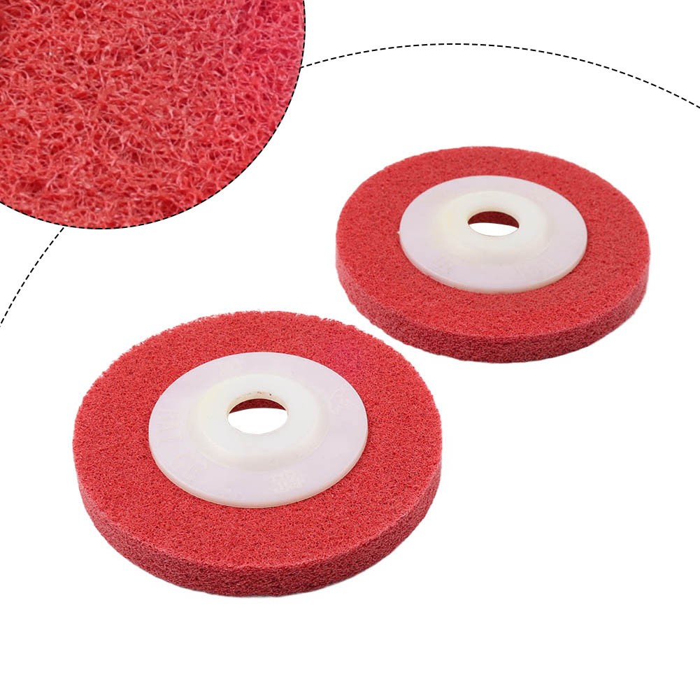 2-10Pcs 4” Nylon Fiber Polishing Wheel Abrasive Buffing Disc For Angle Grinder