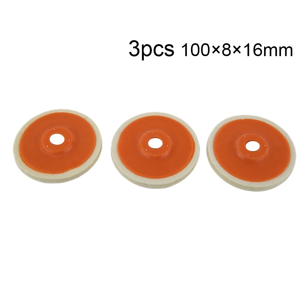 3pcs 4In 100mm Wool Polishing Wheel Buffing Angle Wheel Polishing Disc Abrasive