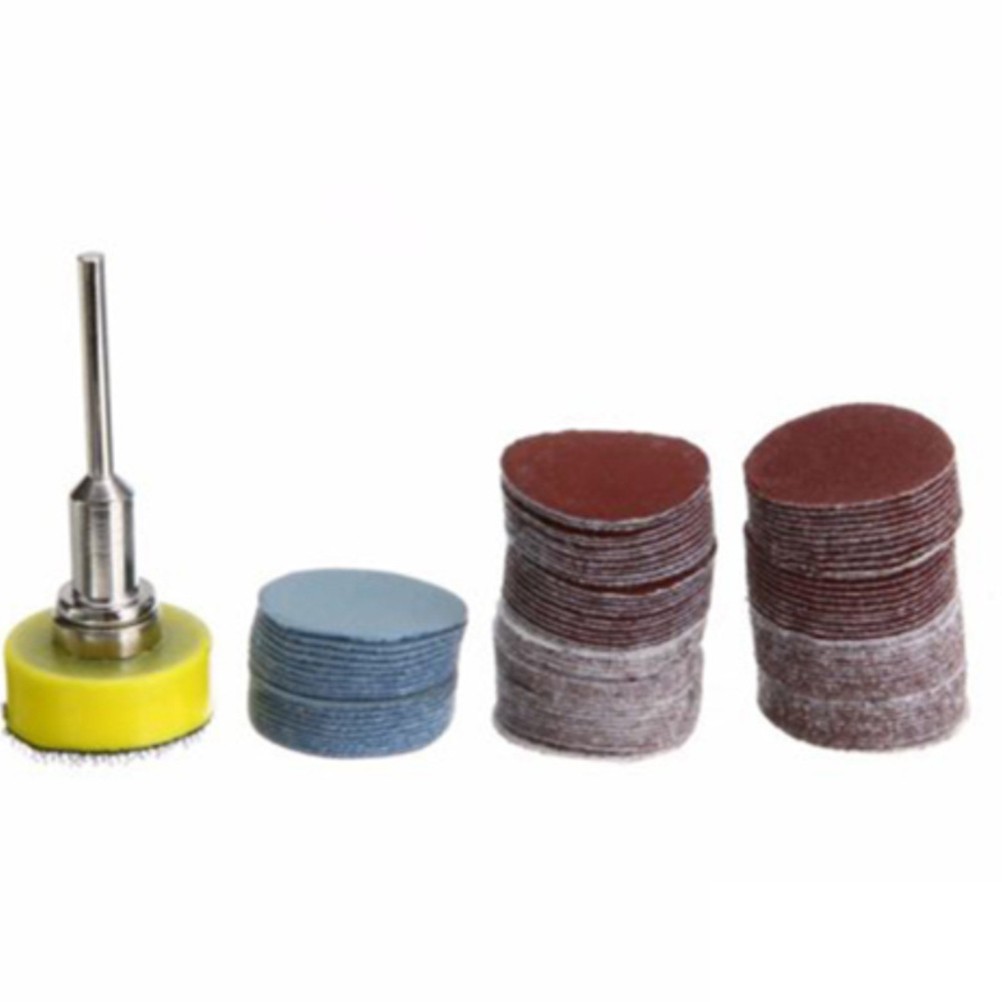 100Pcs Sanding Discs Pad with Shank Assorted Colors for Polishing and Sanding