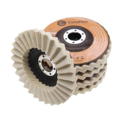 5″ Wool Felt Flap Disc for Angle Grinder – Polishing Wheel for 5.0 5in