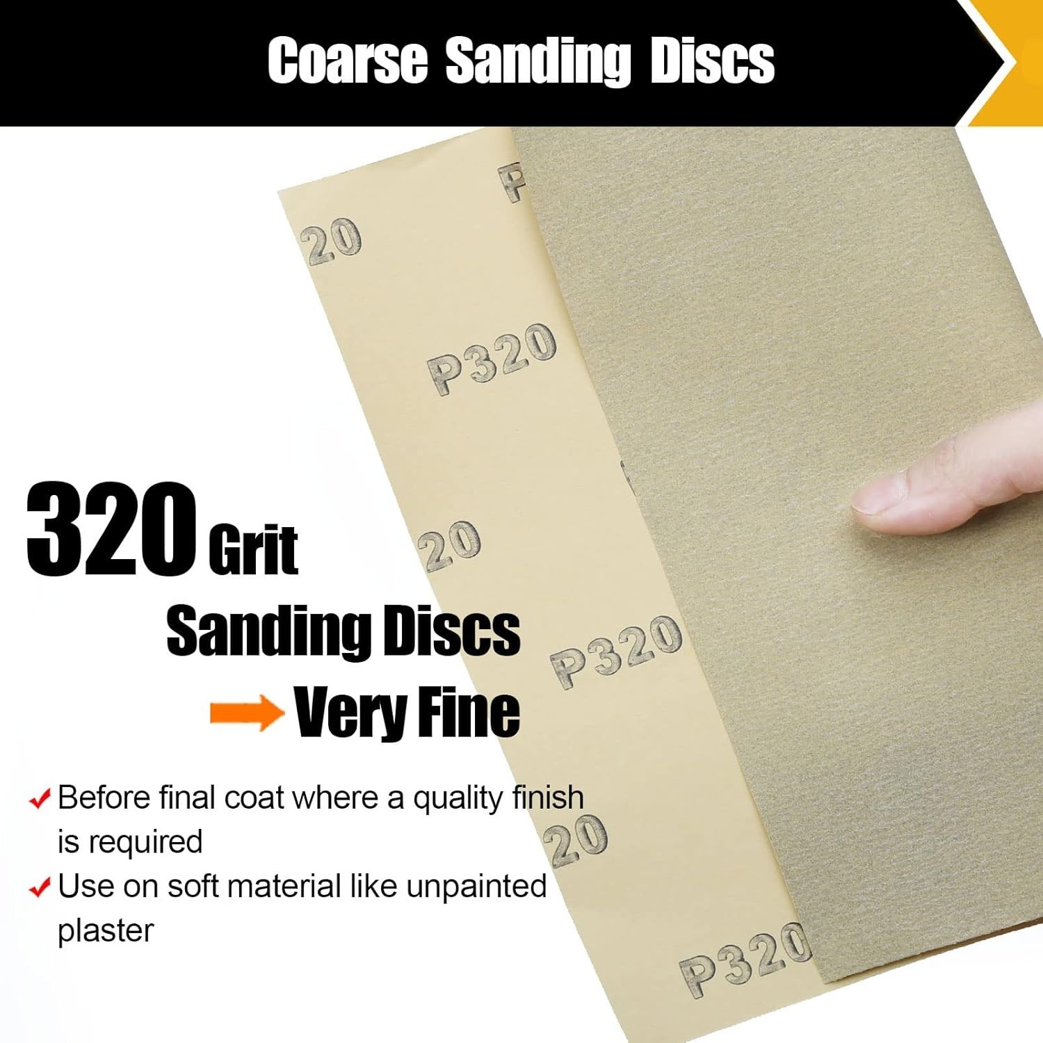 320 Grit Sand Paper 9″ x 11″, 12 Sheets – Aluminum Oxide Sandpaper for Wood …