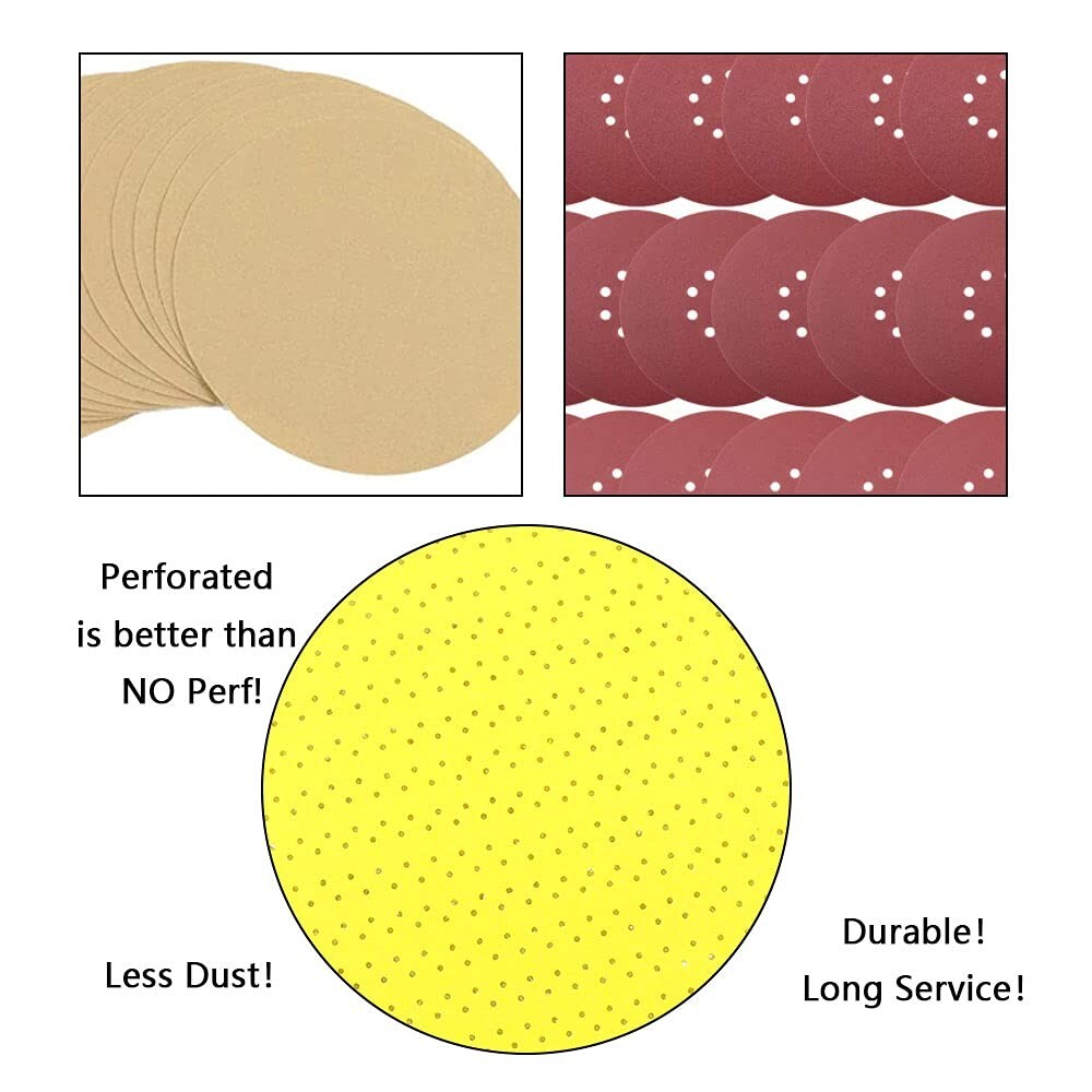 POWER PRO 2100-Perforated Drywall Sanding Discs 9-Inch/225mm -Set of 10 -80 Grit