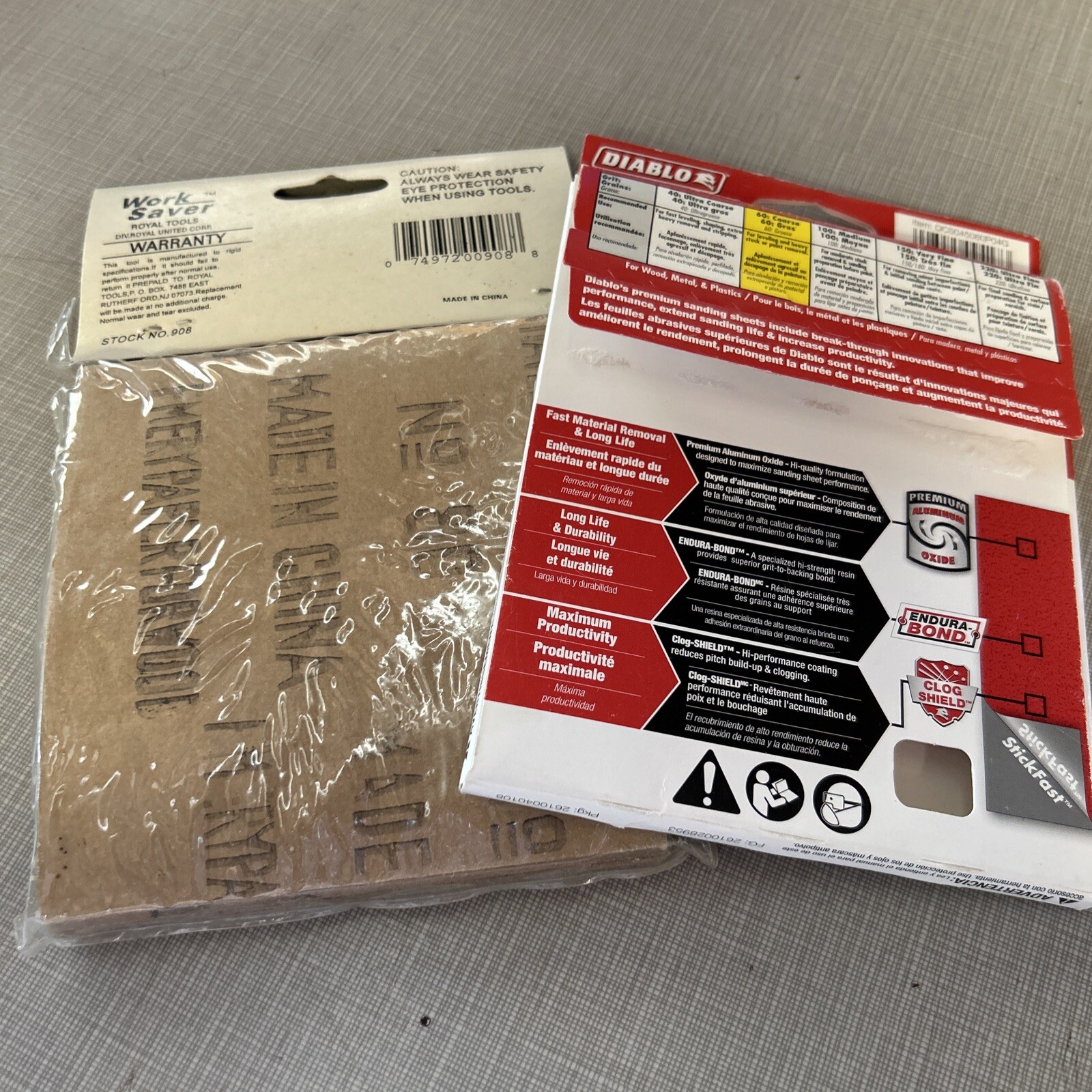 Sandpaper Lot – Diablo Sand Sheets 1/4 4.5″ x 4.5” Palm Sander 4 1/2”x5” 30 Pc