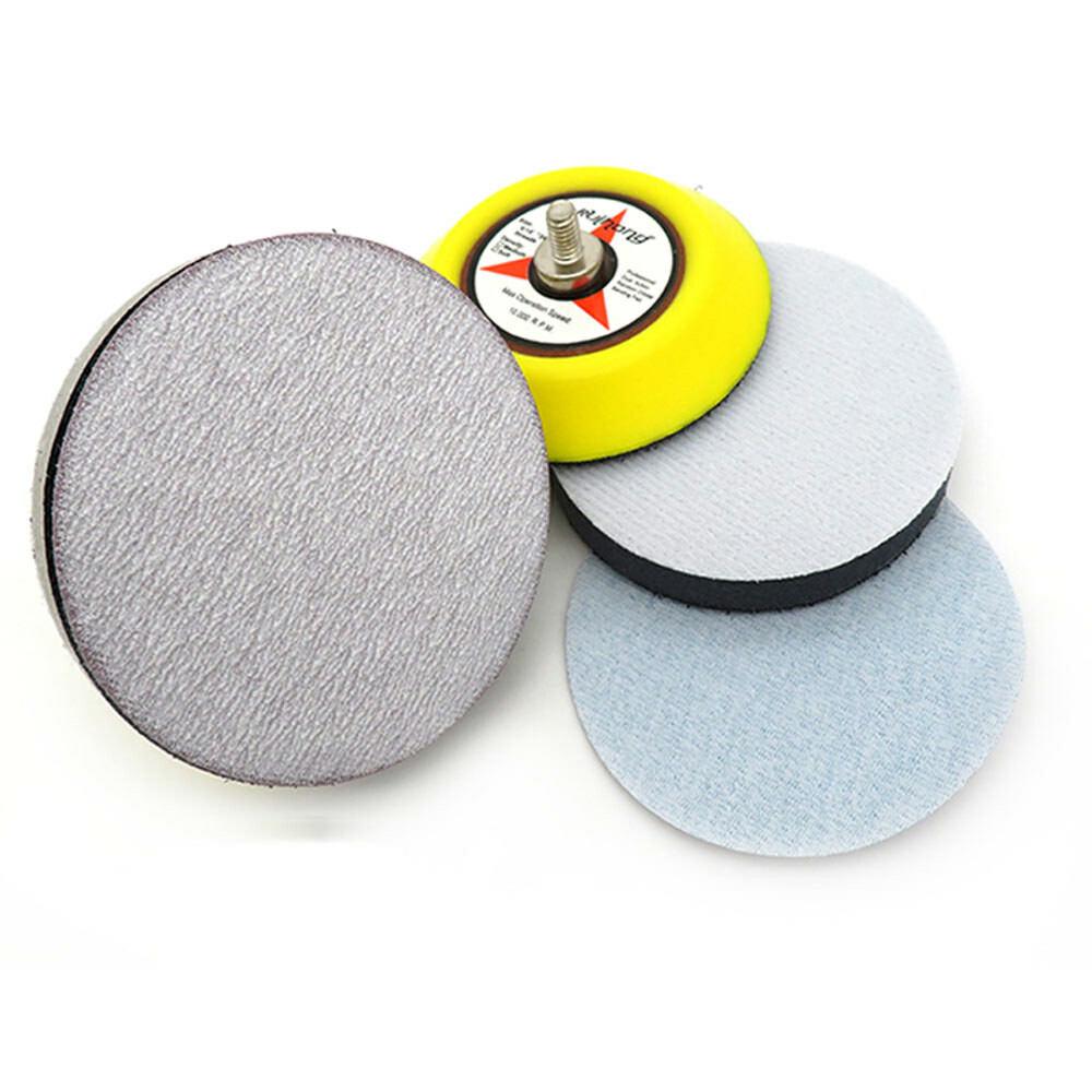 75mm Hook & Loop Sanding Disc 60-1200 Grit White Sandpaper Pads Orbital 3 inch