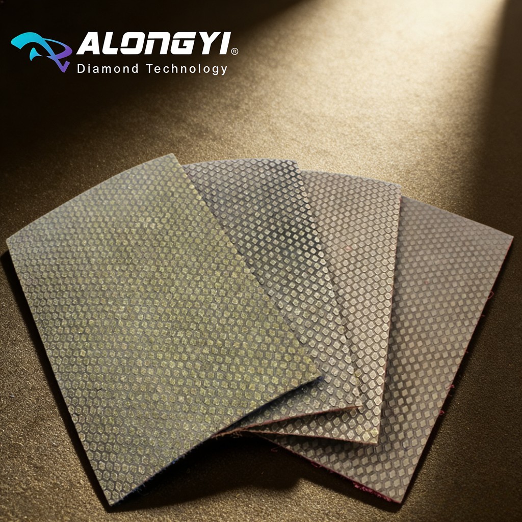 4PCS Diamond Polishing Sheet For Stone Ceramic Tile Dry Wet Grinding Sand Paper