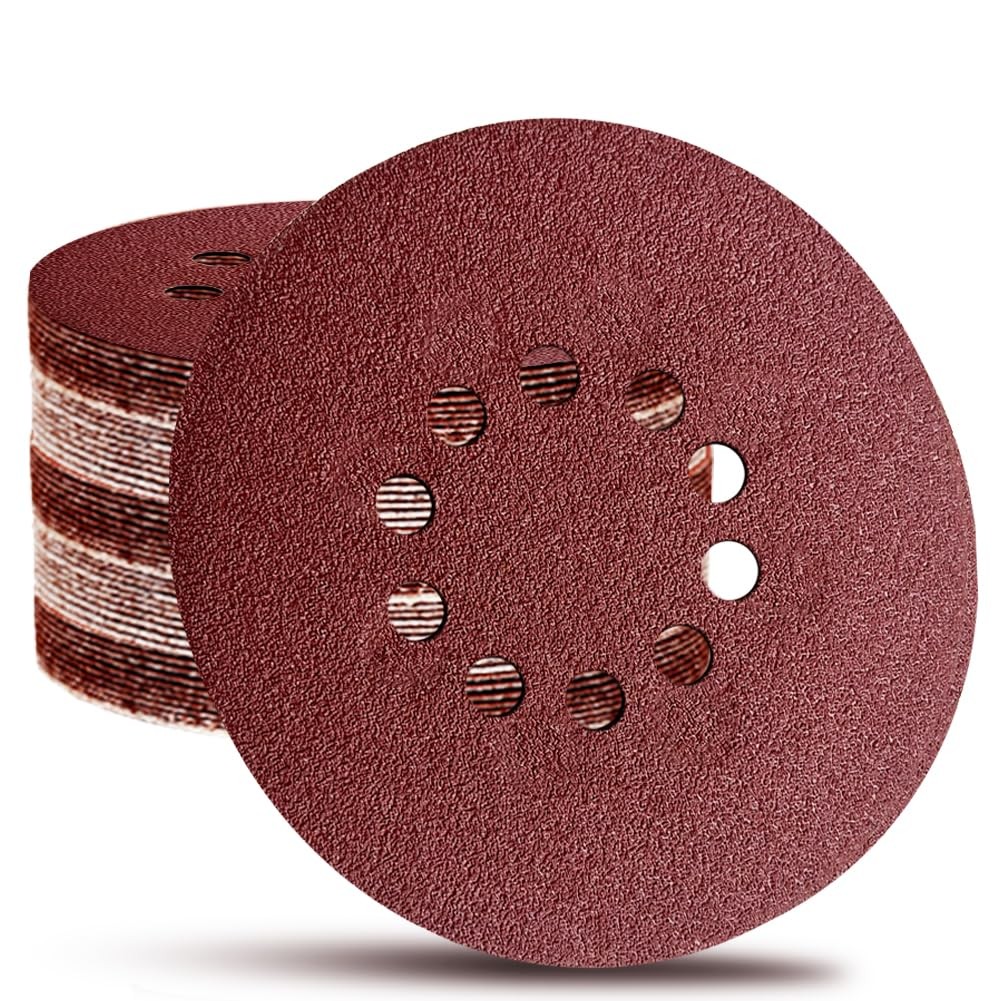 13 Pack 9 Inch 10-Hole Aluminum Oxide Sanding Discs 180 Grit for Drywall Sander