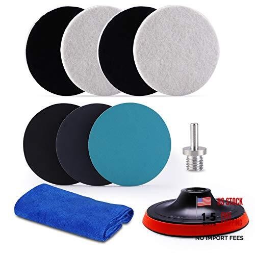 5Inch Glass polishing Pads, 10Pcs Wool Felt Disc Glass Polishing Kit Buffing