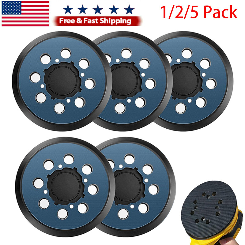 1/2/5PCS 5″ Orbital Sander Pads Hook & Loop for Dewalt DWE64233 N329079 DCW210B
