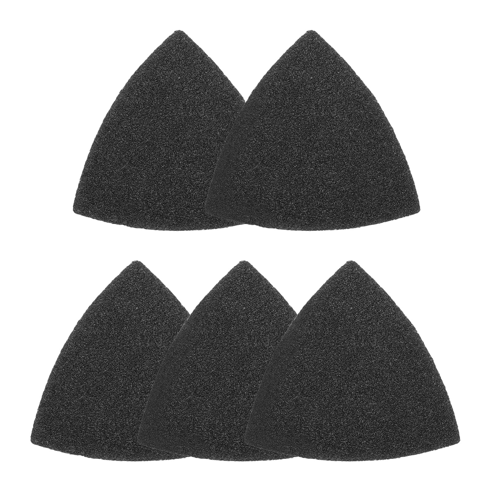 5 Pcs Triangle Sandpaper, 3-1/8″, 80 Grit Aluminum Oxide Sanding Pads, Black