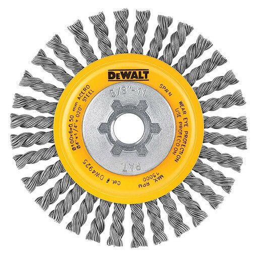 DEWALT – 4″ Cable Twist Wire Wheel Carbon steel 5/8″