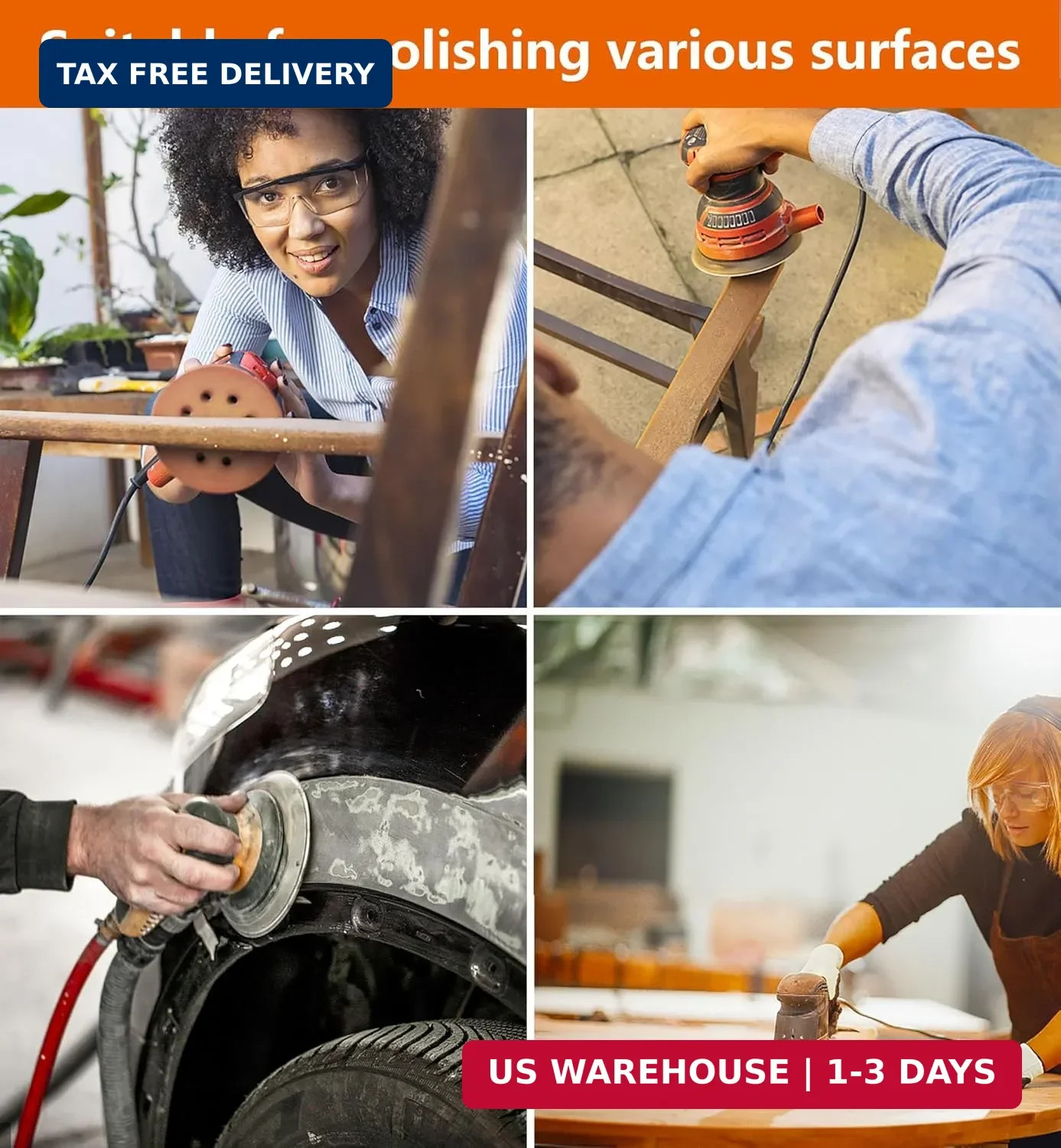 5-Inch Hook and Loop Sanding Discs for Random Orbital Sander, Assorted Sandpaper