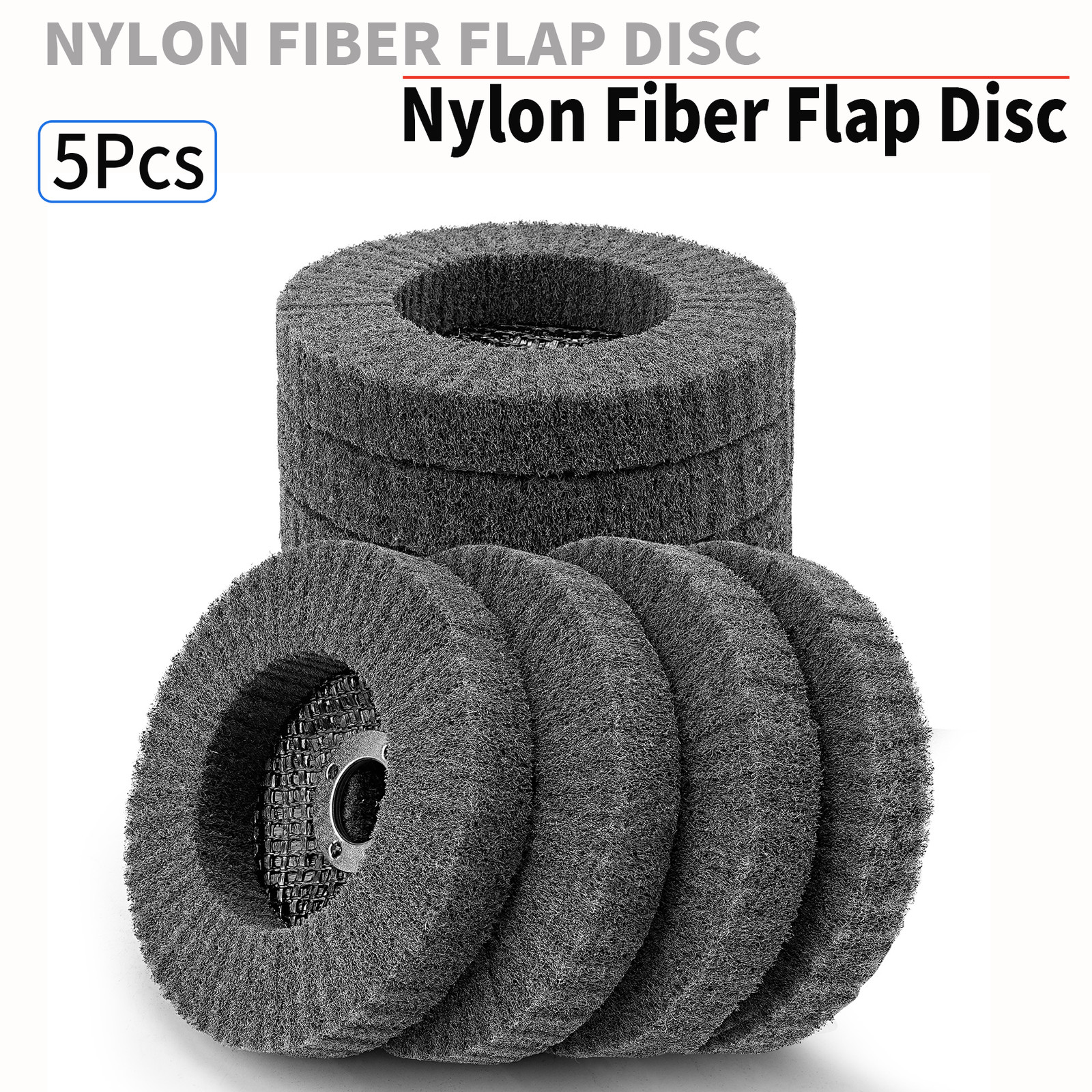 5Pcs 4” Nylon Flap Polishing BUffing Wheel 100mm For Metal Angel Grinder Tool
