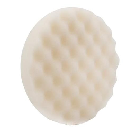 White Foam Waffle Buffing Pad – 8” Single-Sided Polishing & Waxing 8″ 1 Pack