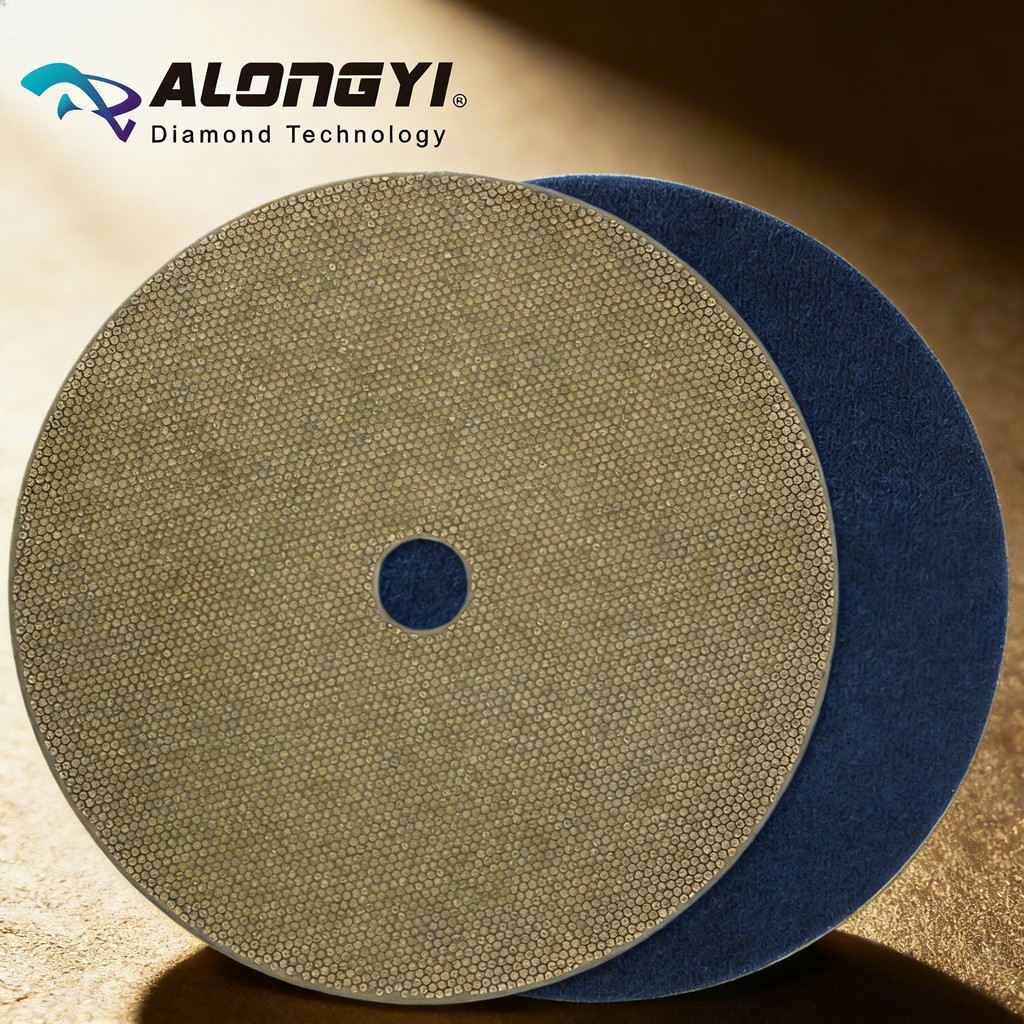 4Pcs 5″ Electroplated Flexible Diamond Grinding Disc Honing Pad Stone Glass