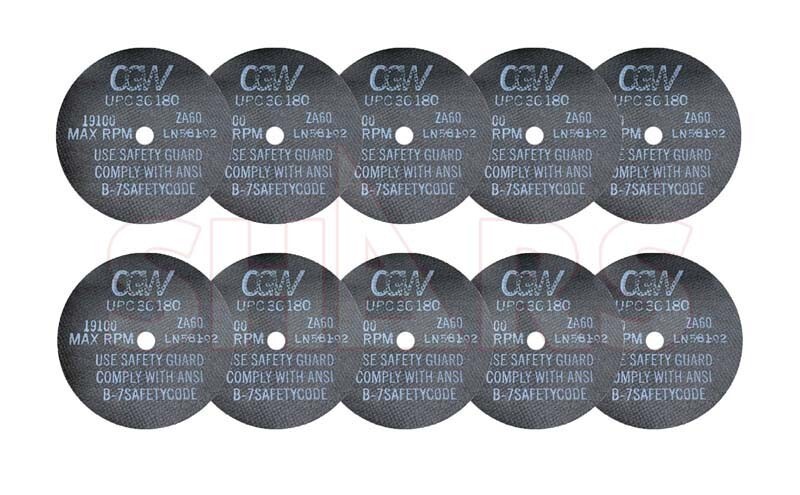 CGW 10 PCS 4 x 1/32 x 1/4 60 Grit Type 1 Zirconia Die Grinder Cutoff Wheel P|