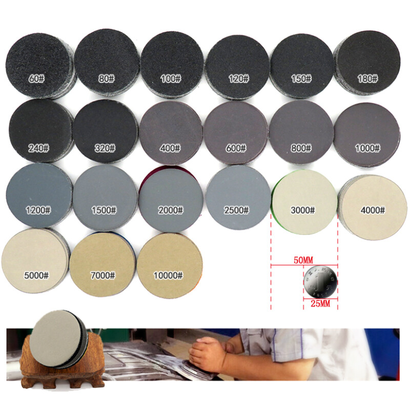 996A Wet And Dry SandPaper 2 Inch 50mm Grit 60 – 10000 Sanding Disc Wood Metal