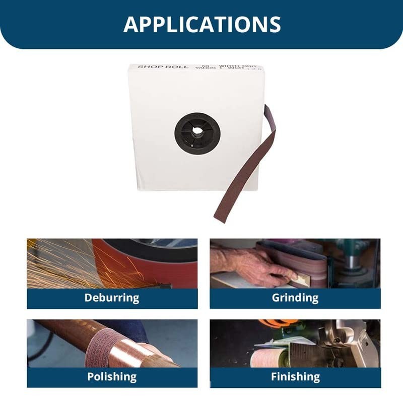 Versatile 2″ x 150′ Aluminum Oxide Emery Cloth Roll – Industrial Grade 320 Grit