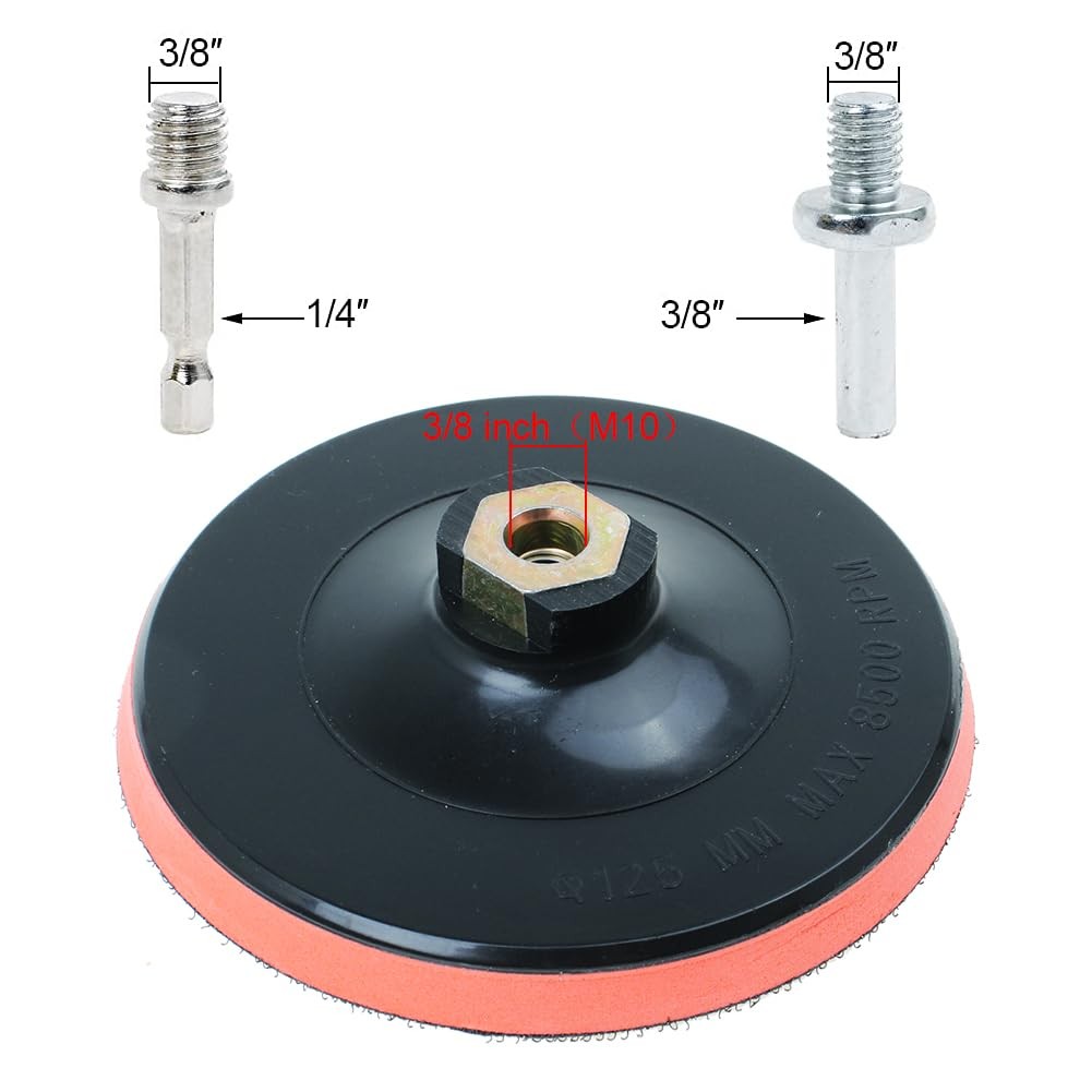 AUTOTOOLHOME Drill Sanding Attachment, 80PCS 5 Inch Discs for 5 inch