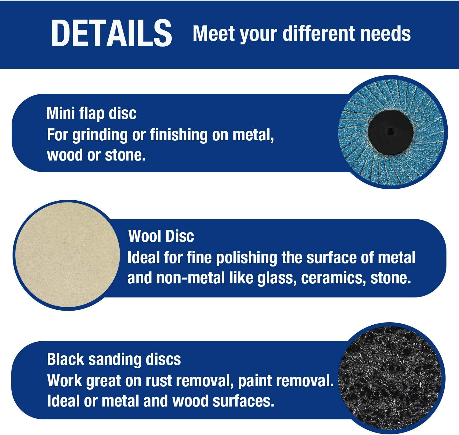 71x 2 Inch Roll Lock Sanding Discs with 1/4″ Holder for Die Grinder Quick Change