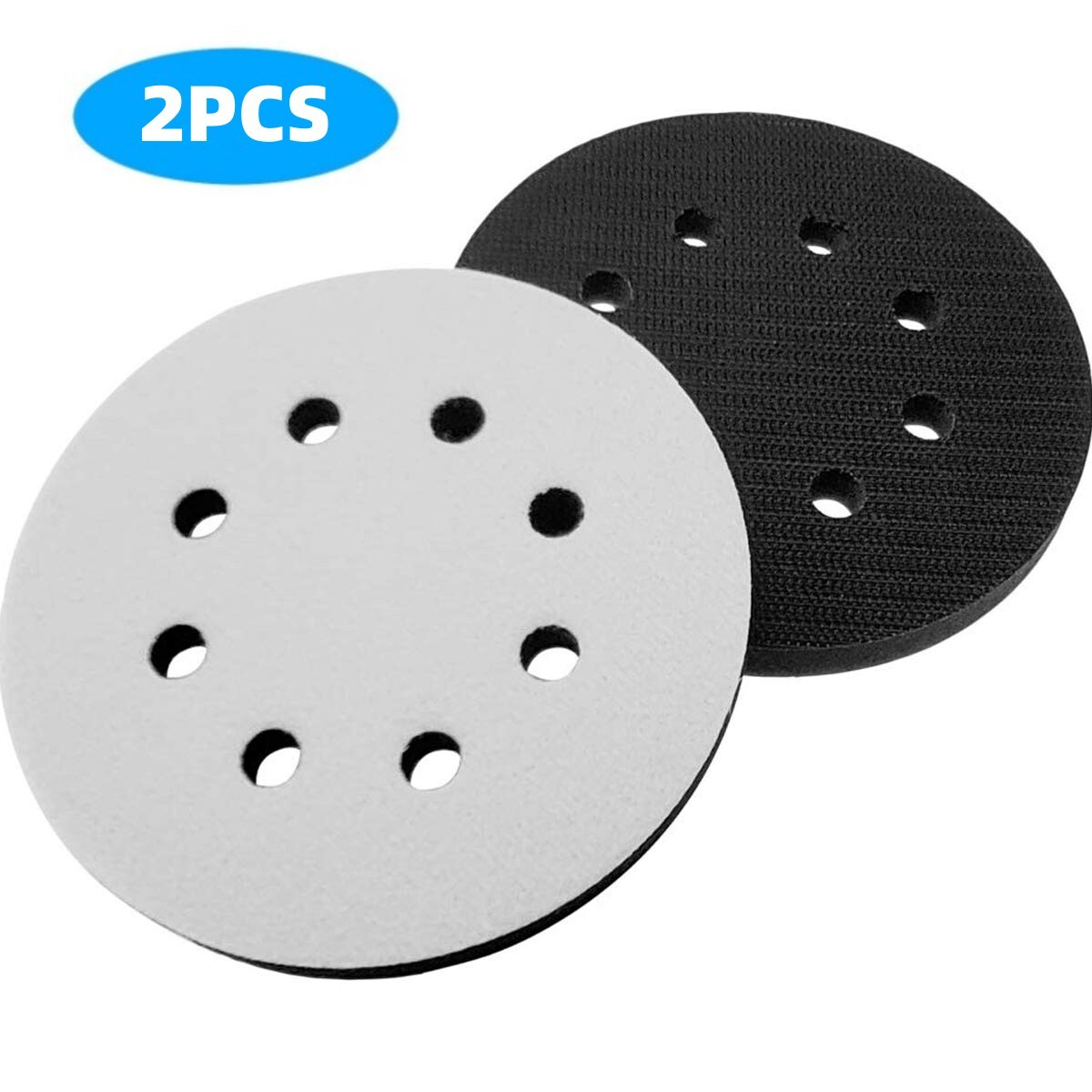 2PACK 5″ Orbital Sander Hook Loop Sanding Disc Foam Cushion Interface Buffer Pad