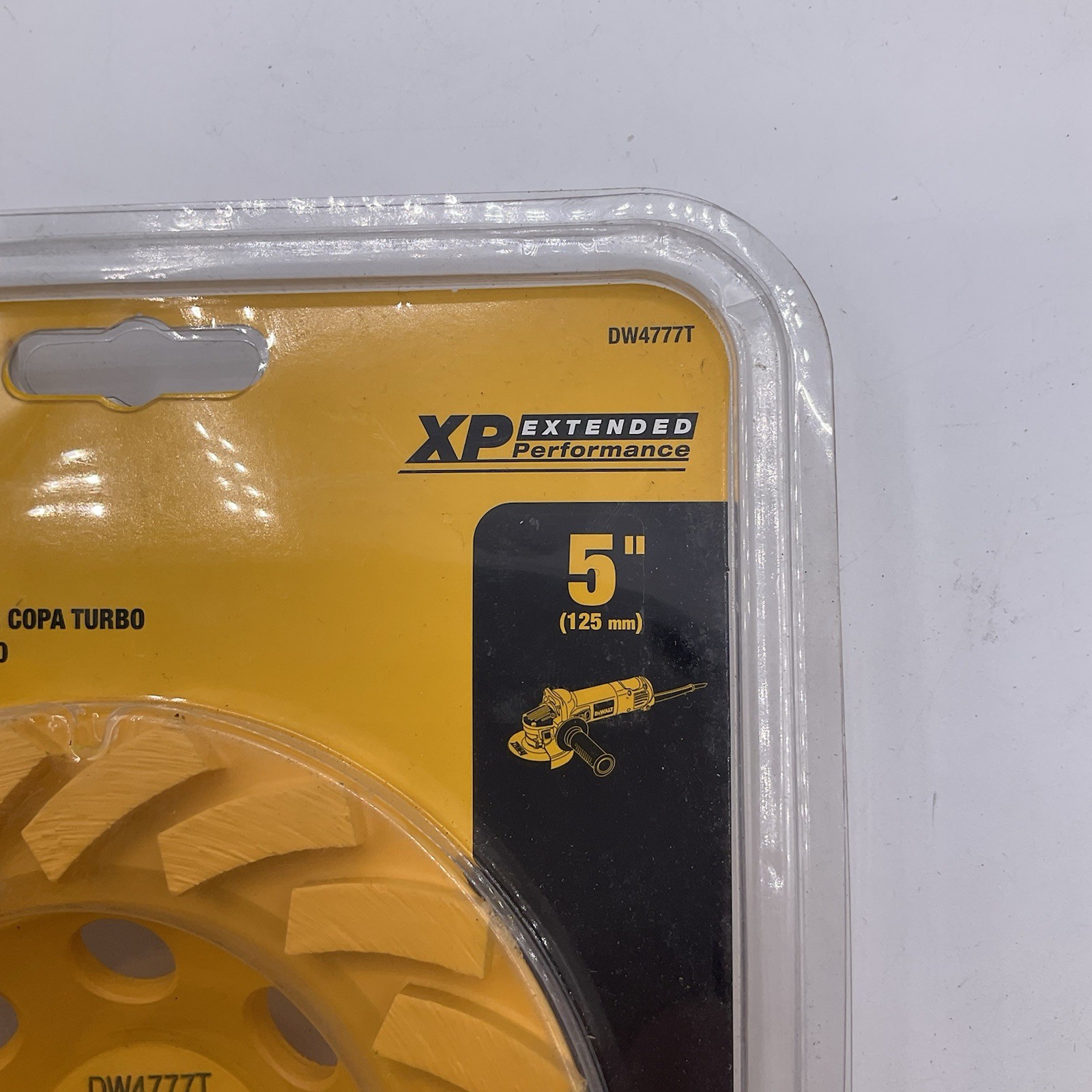 DEWALT DW4777T Turbo Diamond Cup 5 Inch Grinding Wheel – Yellow NEW