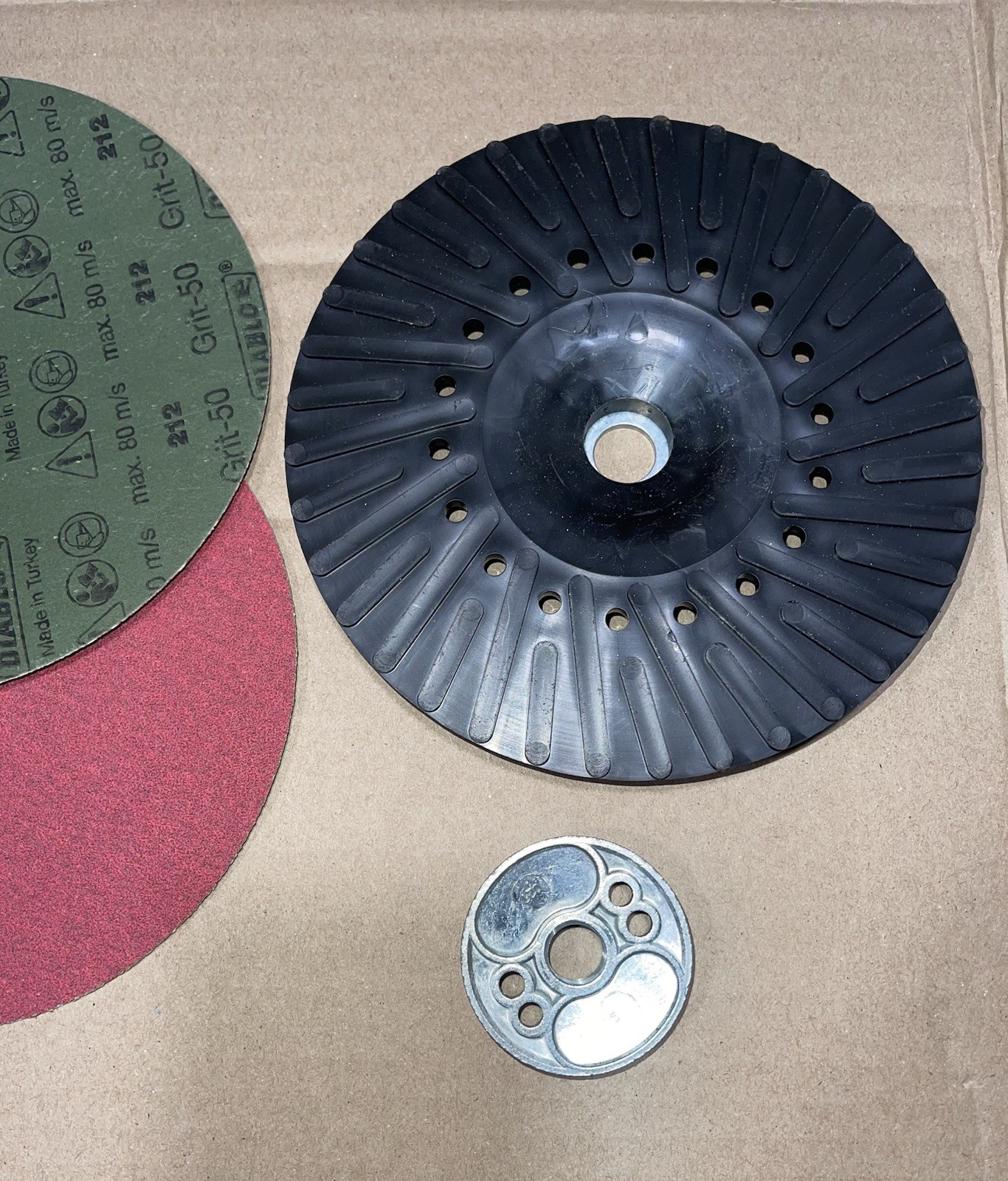 Diablo 7 In. Metal Grinder/Sander Conversion Kit 2 50 Grit Discs DCP070VGPS01G