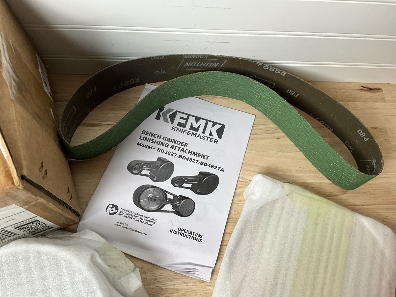 KFMK 2“x 36″ Belt Sander Attachment for Bench Grinder – 7 inch Disc