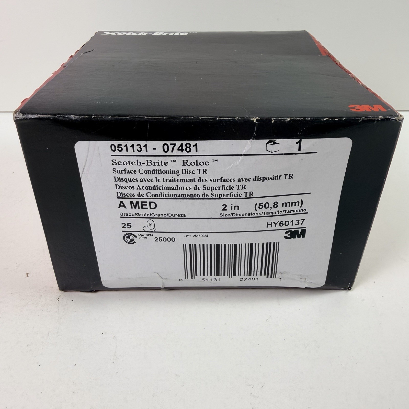3M Scotch Brite 7481 2-inch Roloc Surface Conditioning Discs 25 Pack Sealed