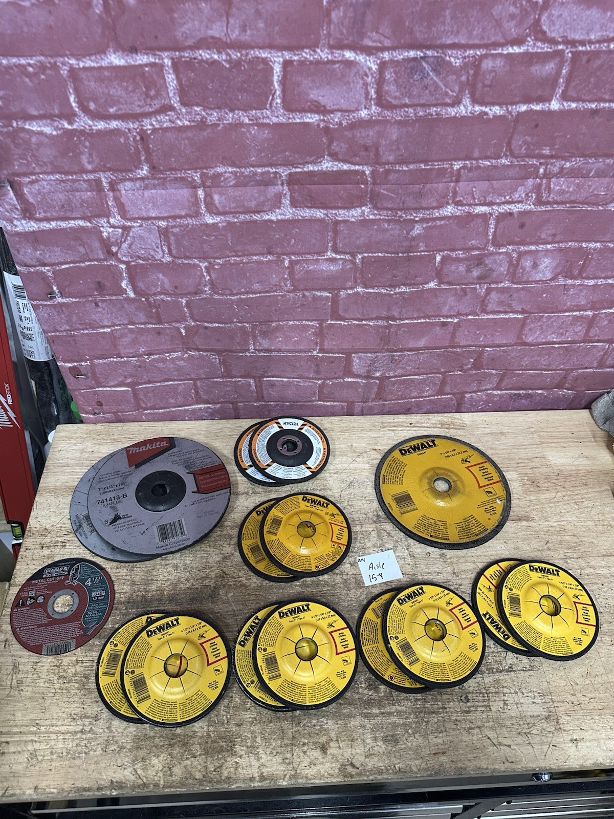 Pack Of 10 DEWALT/ 2 MAKITA / 2 RYOBI/ 1 DIABLO DW4541 4.5” Grinding Wheel Discs