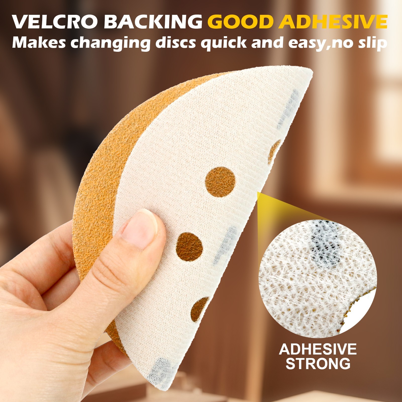 50-PACK 5 inch Sanding Discs 8-Hole Hook Loop for Orbital Sander Paper 240 Grit