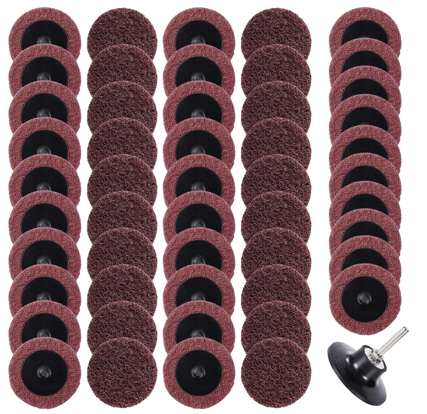 50Pcs 2″ Red Nylon Surface Conditioning Discs for Grinding, Polishing&Deburring