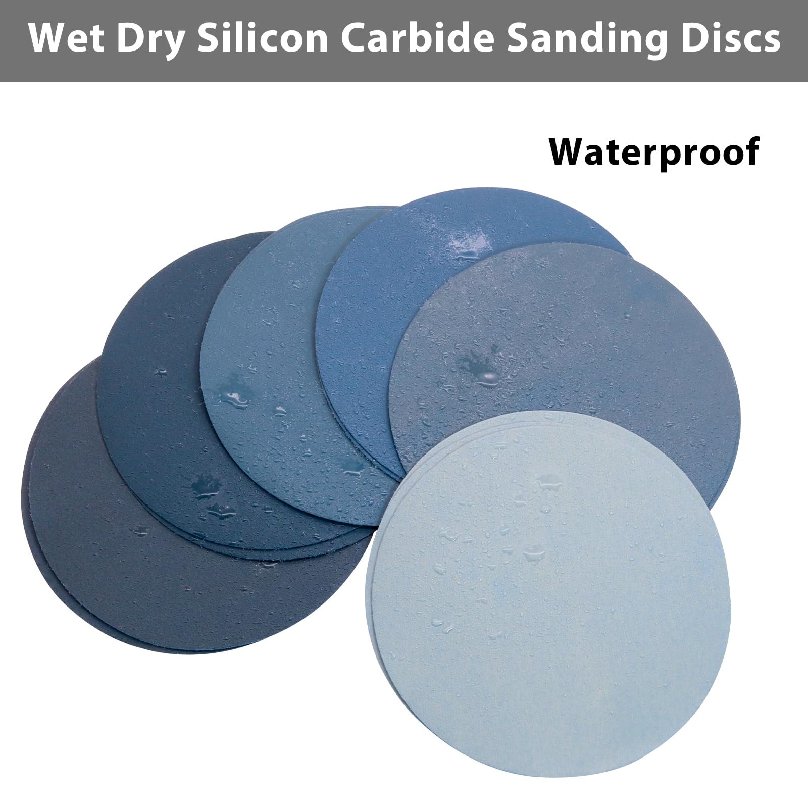 60 Pcs 6 Inch Wet Dry Sanding Discs, 6″ Discs Hook 6 inches, Black