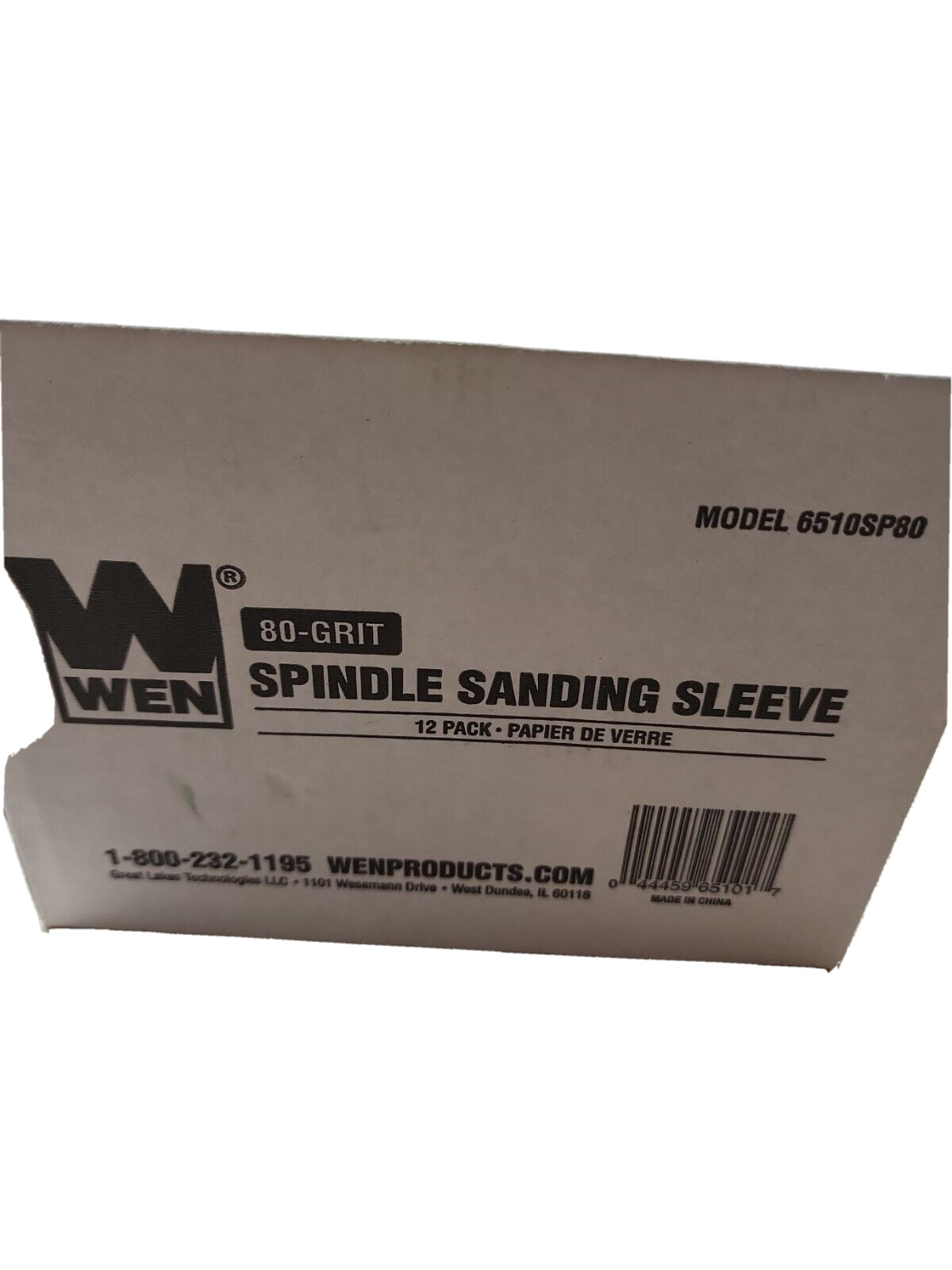 WEN 6510SP80 80-Grit Oscillating Spindle Sanding Sleeves Combo (12 Pack)