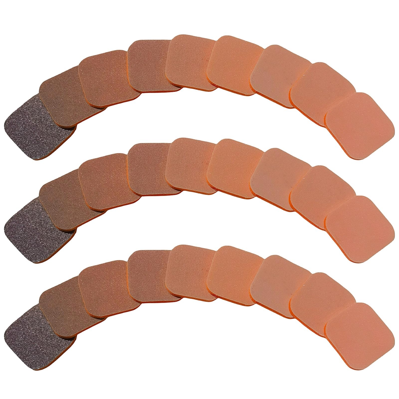 Toromp 2×2 Inch Soft Touch Sanding Pads 27 Pack Orange 320-3500 Grit