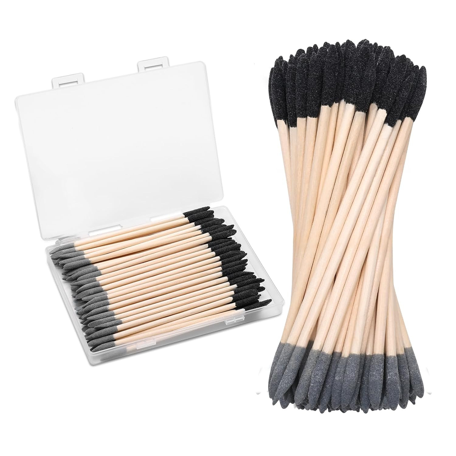 60 Pcs Sanding Sticks Double End, 150/280 Grit 5.4 x 0.2 Inch Fine Detailing Po