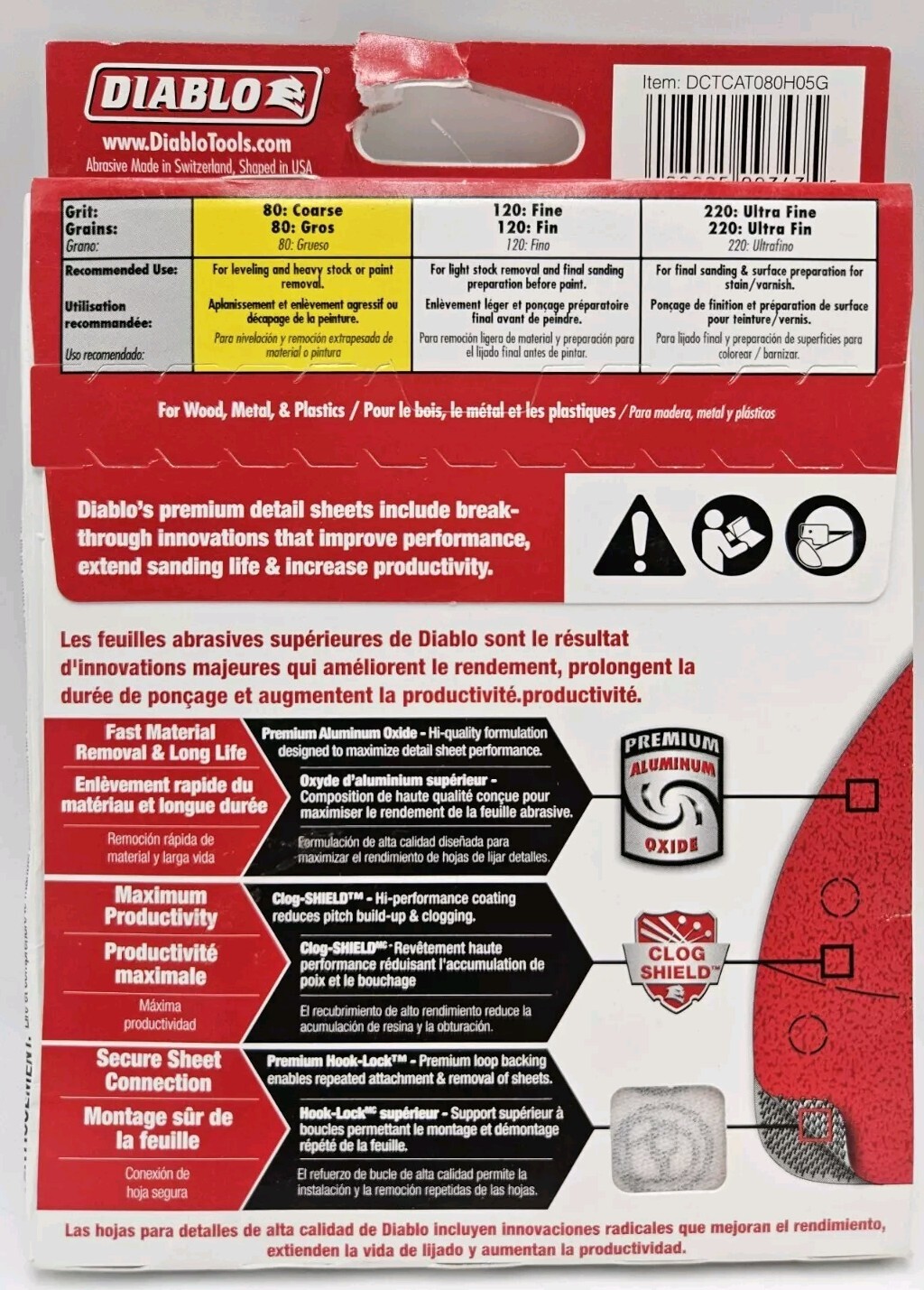 New Diablo 5-1/2 in. × 3-7/8 in 80 Grit Aluminum Oxide Mouse Sandpaper 5-pack