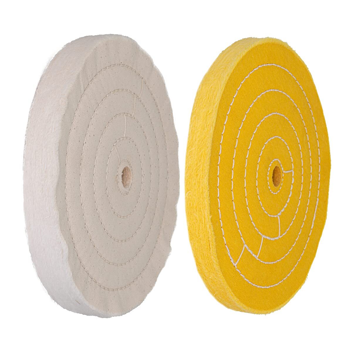 2 Pack 8 Inch Cotton Buffing Polishing Wheels for Metal Wood Jade Jewelry