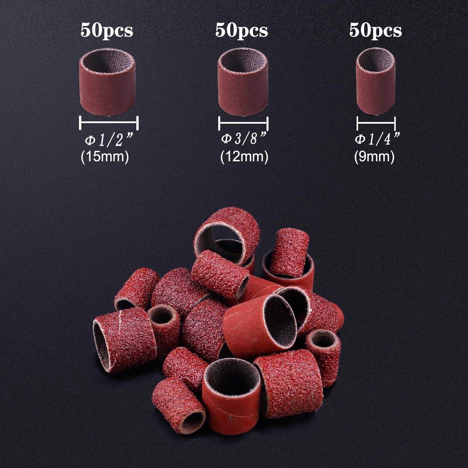 165pcs Rotary Tool Sanding Drums 600 grit,Sanding Drum Sander Bits Bands For …