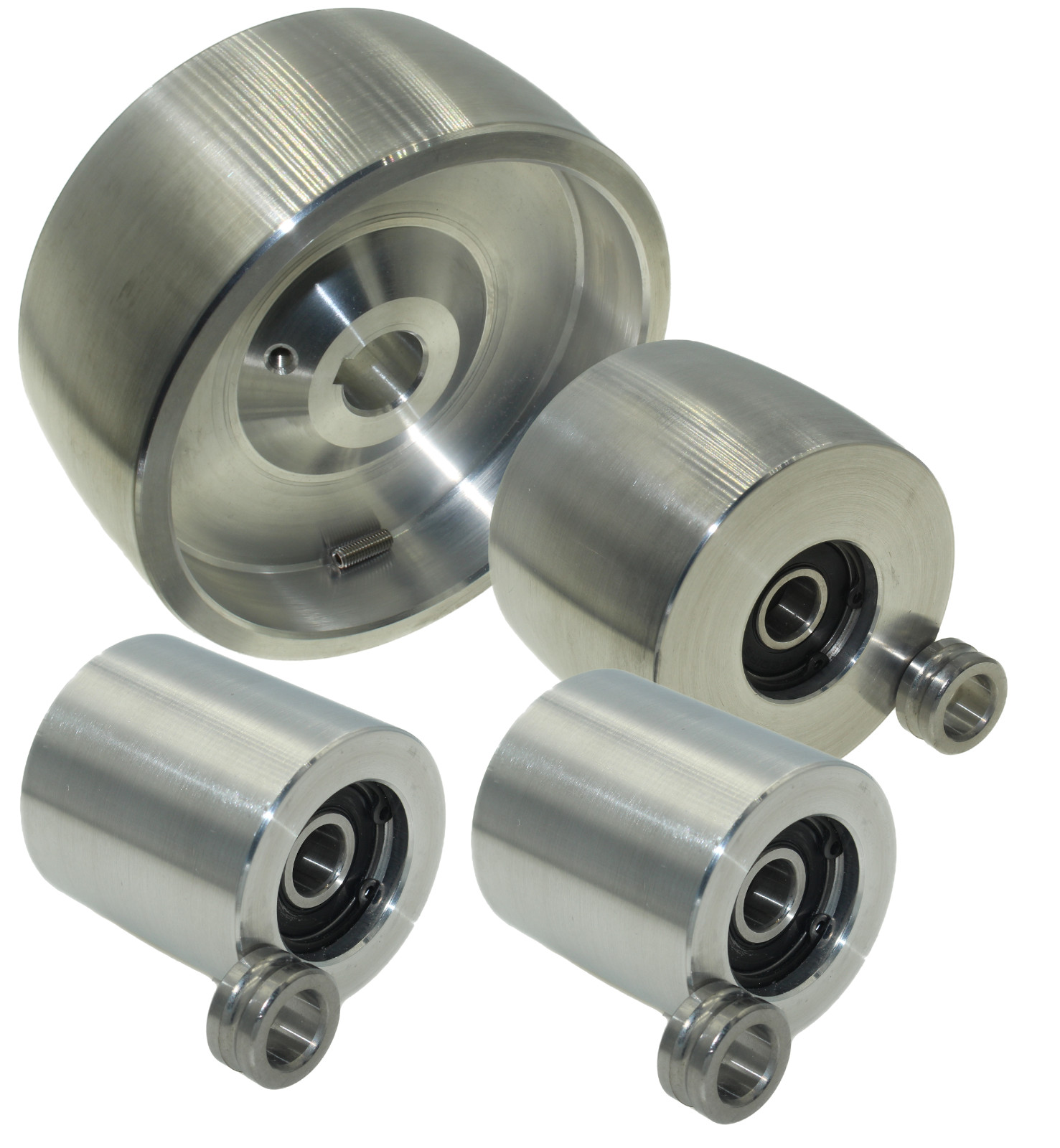 Belt Grinder wheel set knife grinder 5″ Drive-19 mm shaft, 3″ tracking, 2″ Idle