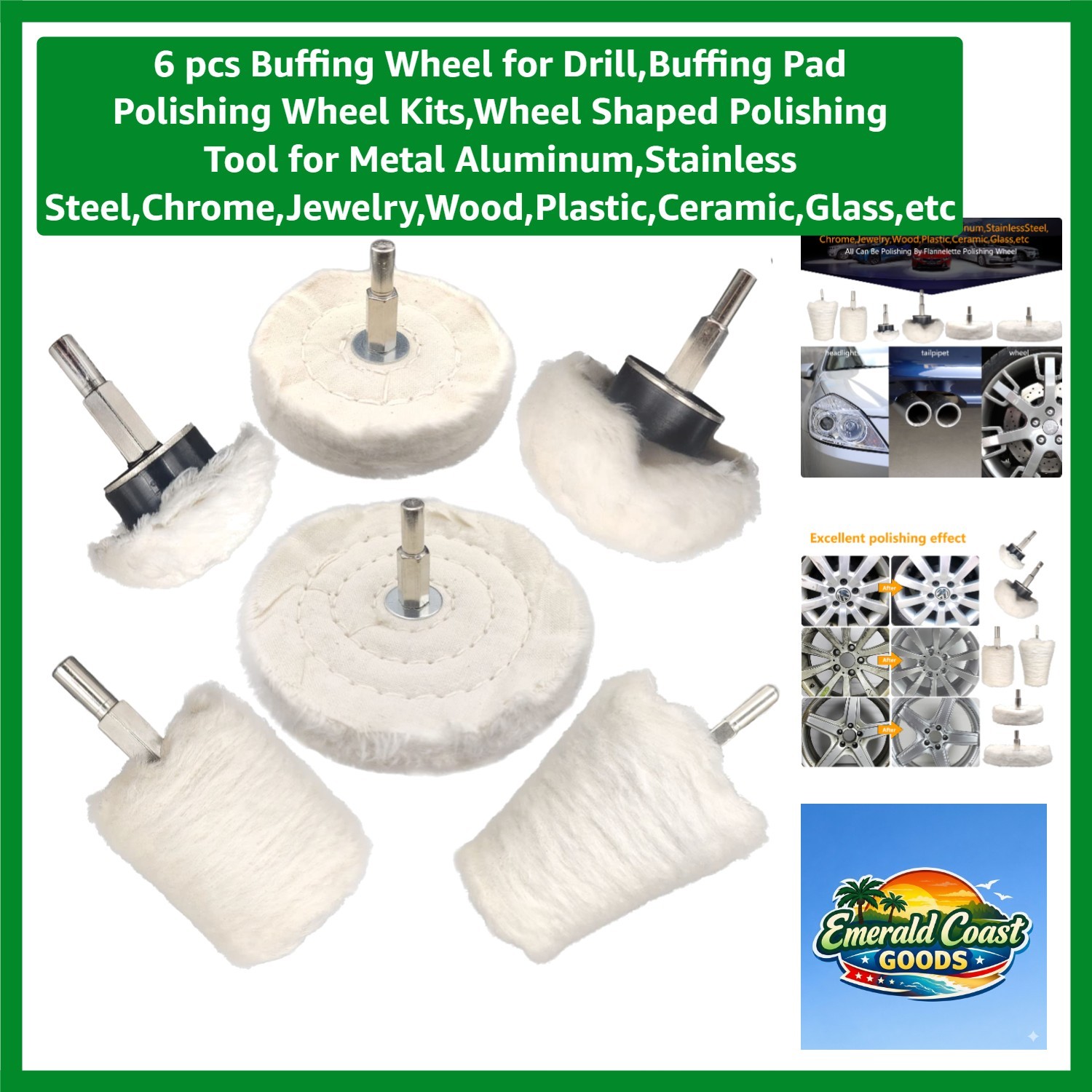 Cotton Buffing Wheel Set for Electric Drill – Perfect for Polishing & Waxing