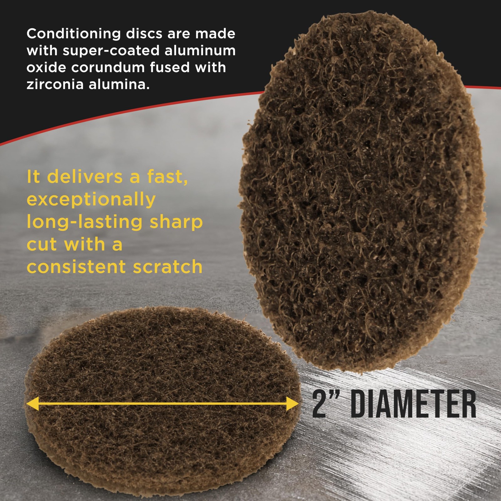 2″ Diameter Surface Conditioning Discs Brown Coarse Sanding Grit (of 25) – R-…