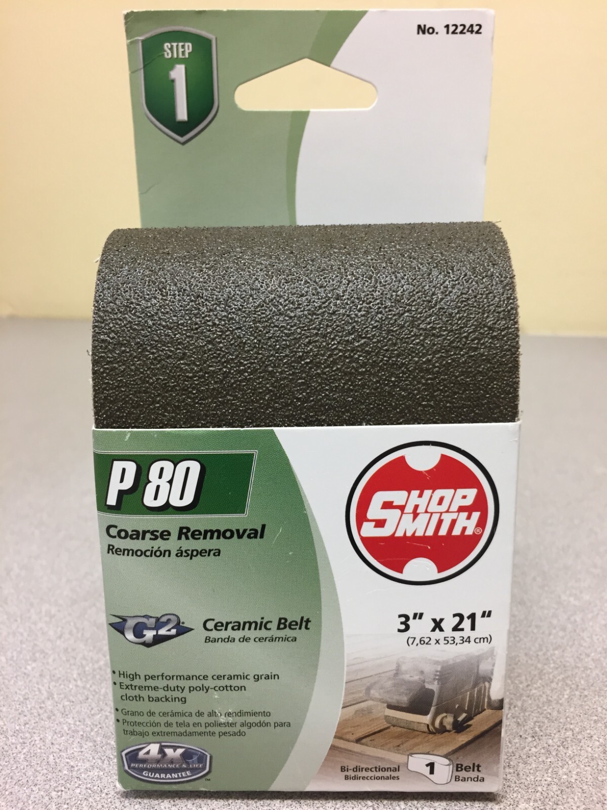 Shopsmith 12242 21 in. L X 3 in. W Ceramic Sanding Belt 80 Grit Medium