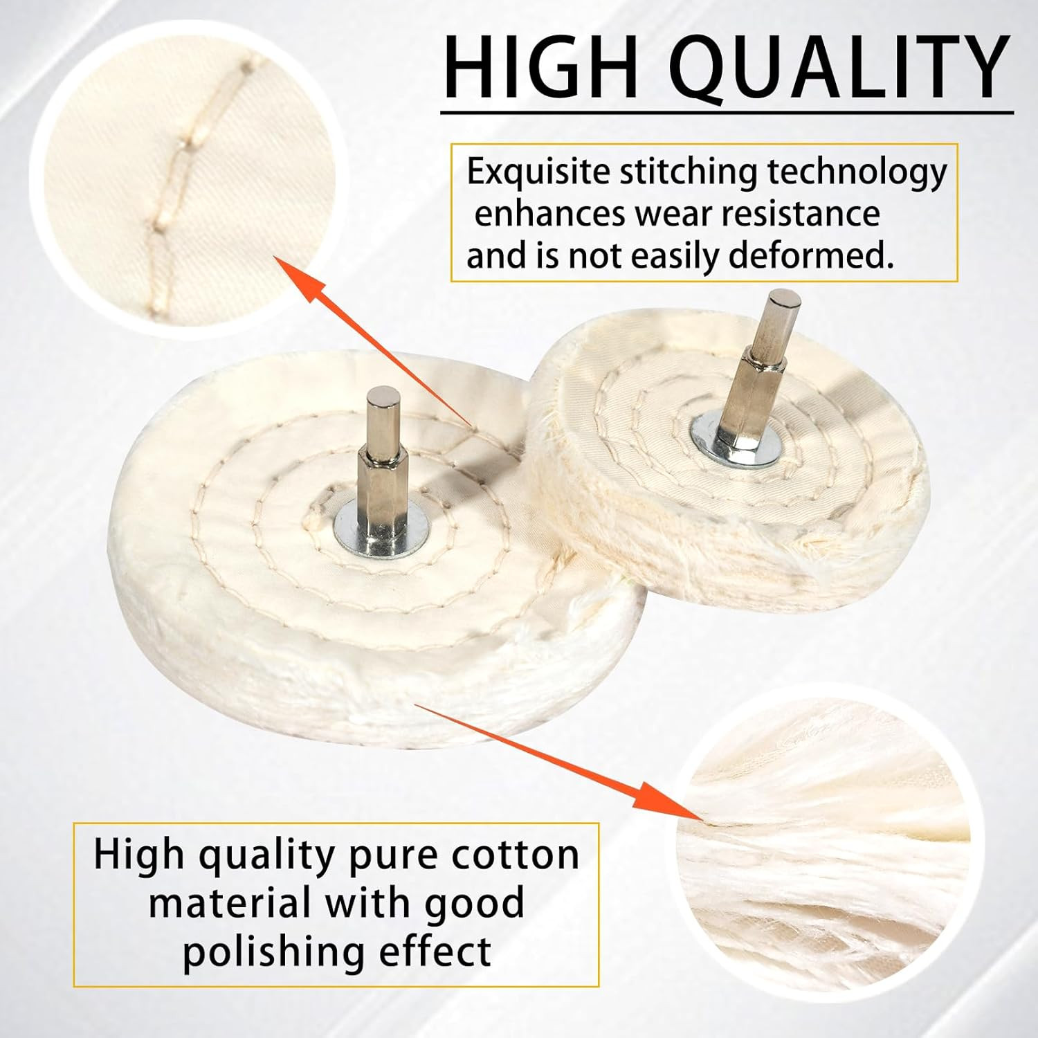 6PCS Buffing Wheels for Drill and 3 PCS Polishing Compounds, Wheel Polishing Kit
