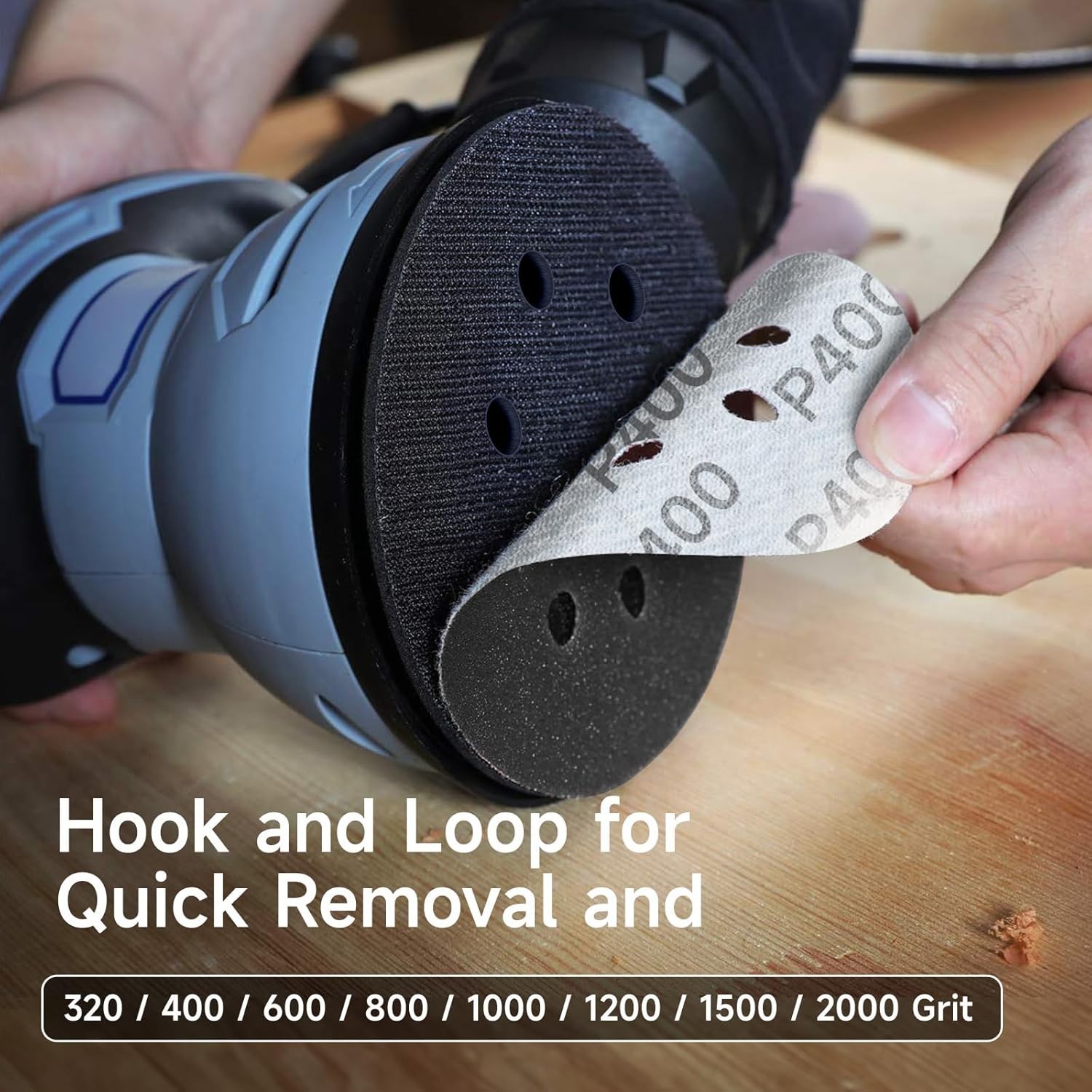 80PCS 5” Hook & Loop Sandpaper Set – Mixed Grit for Metal and Auto Use